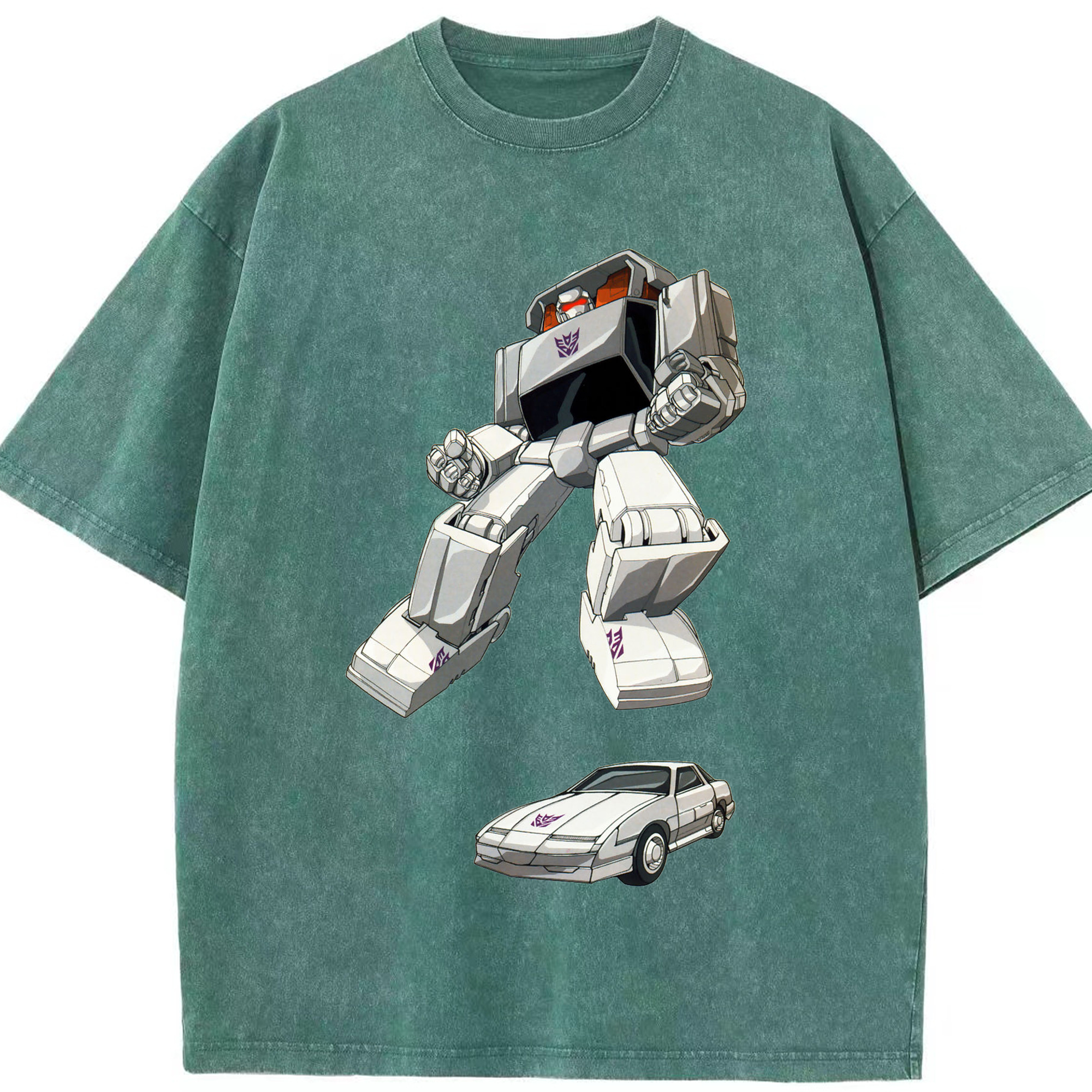 （画像用）  綿100% ヴィンテージ風 半袖Tシャツ（フロントプリント）